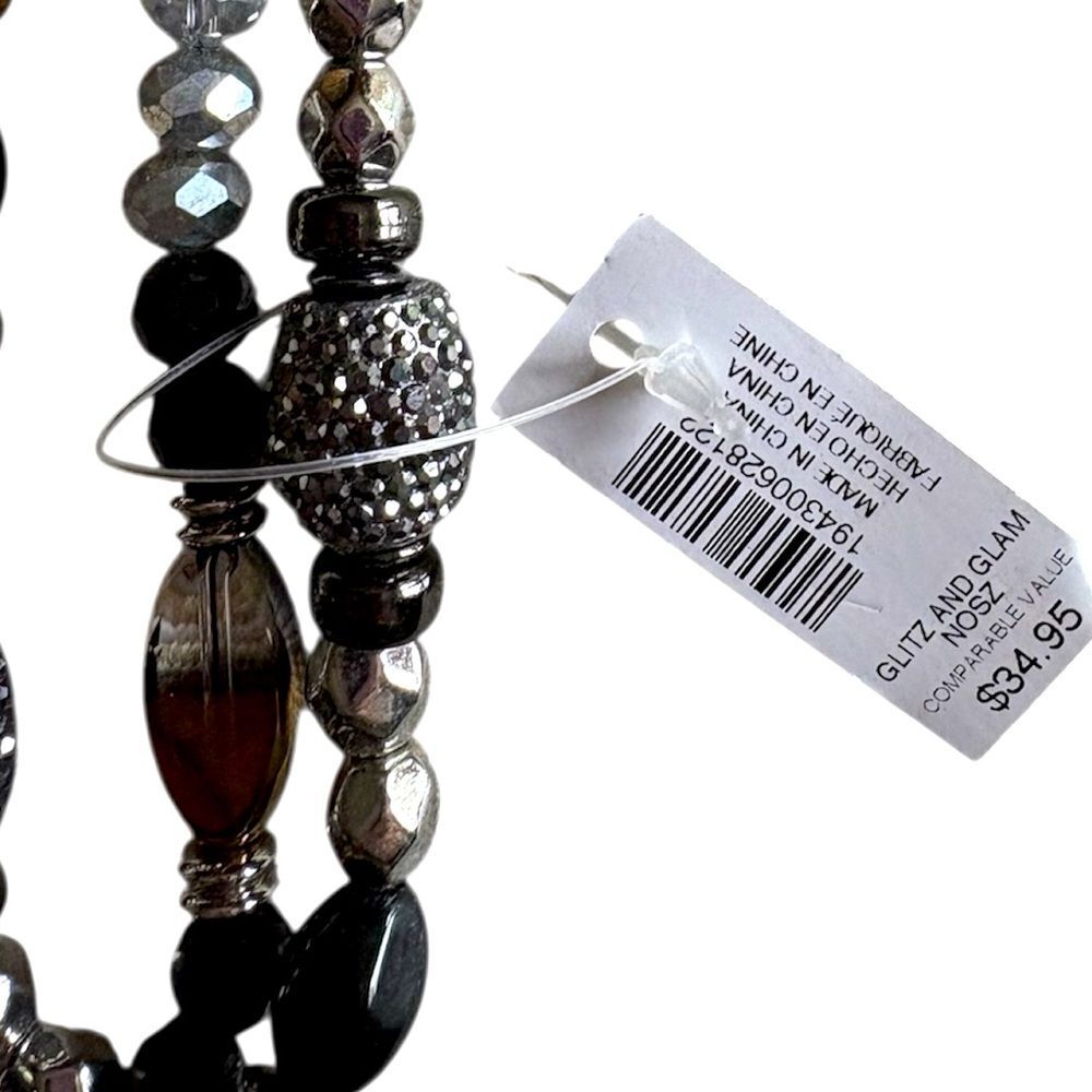 NEW Chico’s Double Beaded Long Necklace Business Casual Office Work - Picture 2 of 6